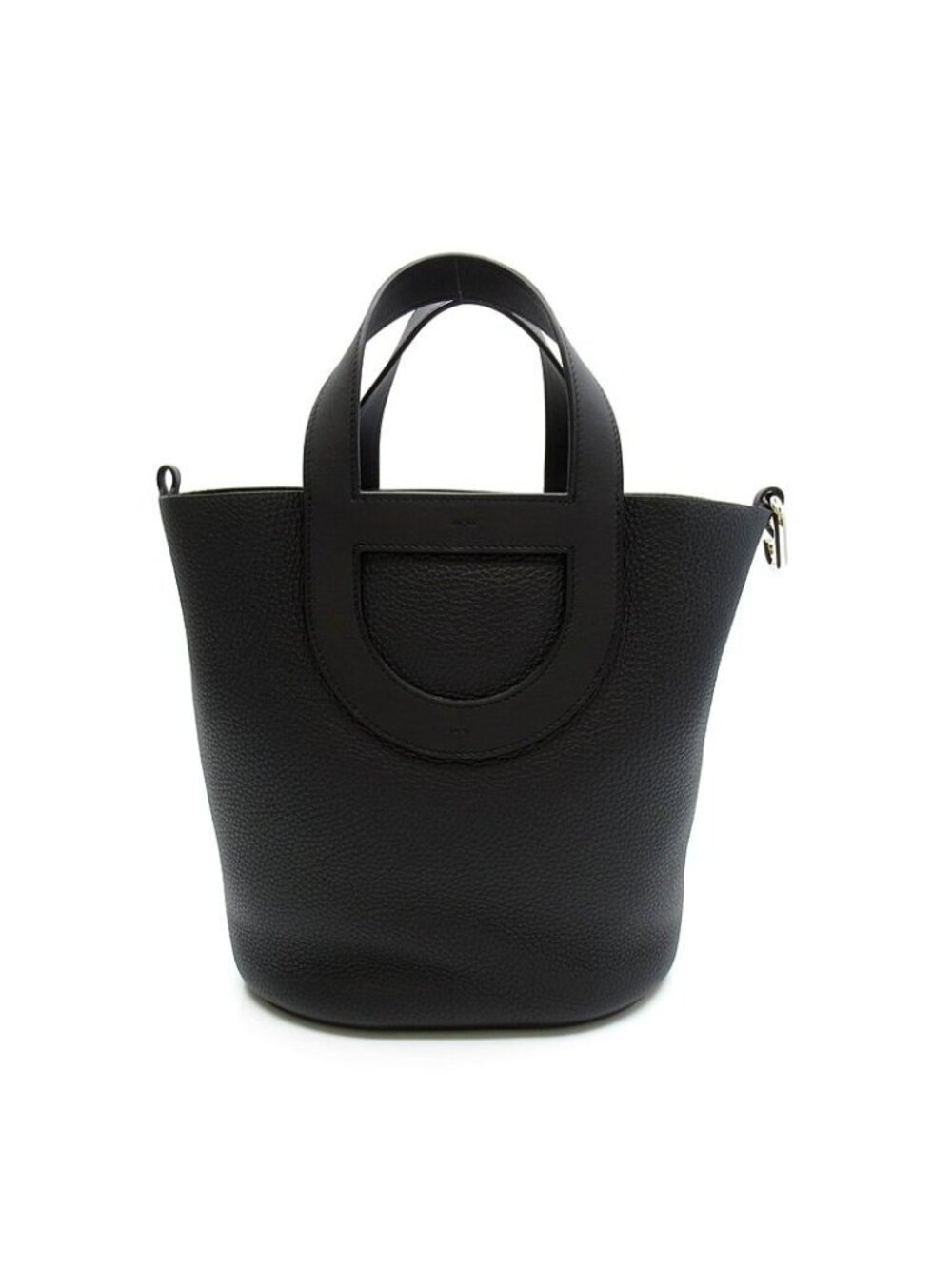 Hermes in the Loop 23 Taurillon Clemence Swift Handbag Black